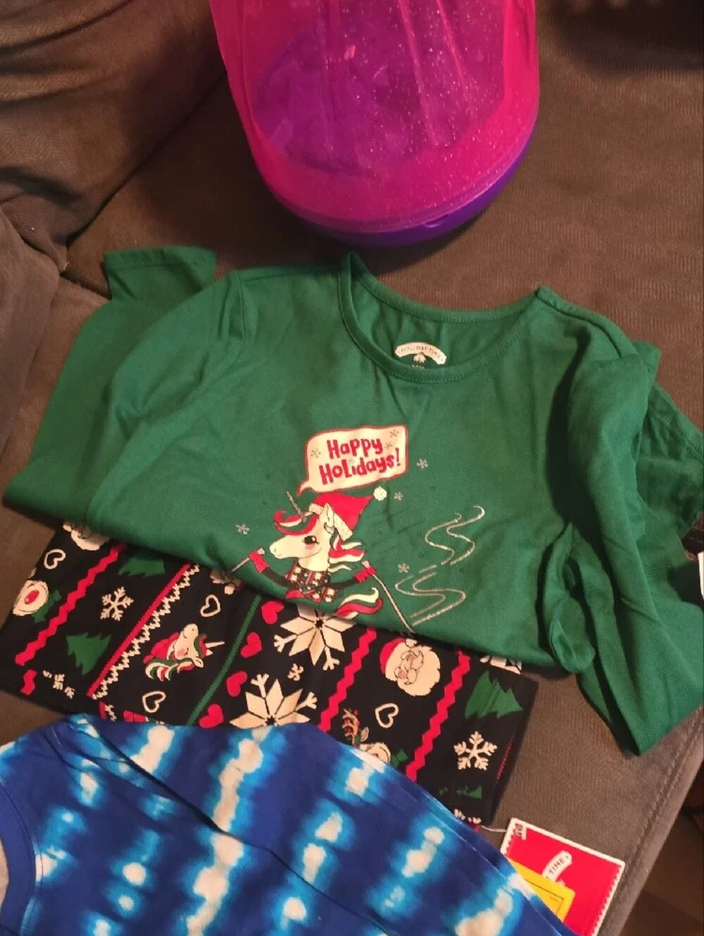 Old Navy Peace And Joy Wonder Nation Blue & White Tie-Dye Kids, Holiday  Pajamas